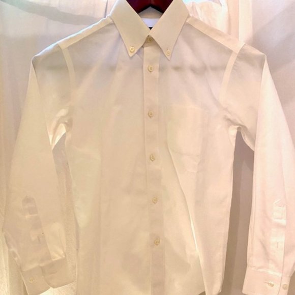 Brooks Brothers Long Sleeve White Button Down Boys Size 8 - Picture 1 of 2